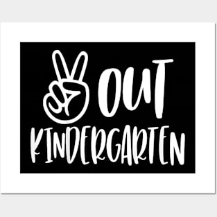 Kids Peace Out Kindergarten Last Day Of School Posters and Art